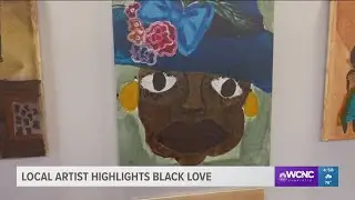 Charlotte artist tells stories of Black love and church through paintings at Spirit Square