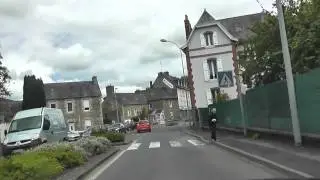 Driving On Avenue John Fitzgerald Kennedy, Place Saint Sauveur & Rue Ernest Renan, Guingamp, France