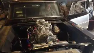 67 Nova First start up with new 383 Stroker motor with 671 BDS Blower