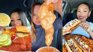 Asmr TikTok EATING |273| Dave’s hot chicken, Wingstop, McDonald’s, Buldak Carbonara, KFC🍗 and more!