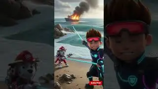 Paw-patrol | Ryder and Marshall rescue people trapped in a burning boat. #shorts #pawpatrol