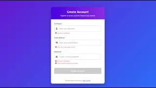 Form Validation Using JavaScript with Error Highlighting