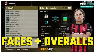 PES 2021 [GOGOSZ PATCH 8.14] TODAS AS FACES E OVERALLS DO MILAN (GOGOZS 2025)