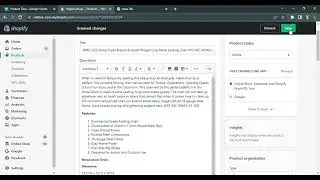 Shopify Products ~ fixing the special characters manually