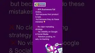 Why 90% Businesses Fail Online And How to Avoid it. #businessgrowth #digitalmarketing #getmarkone