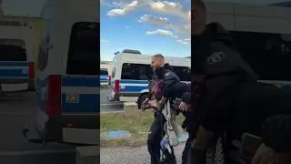 Berlin &mdash; The moment a pro-Gaza demonstrator was arrested during a solidarity protest. The footage