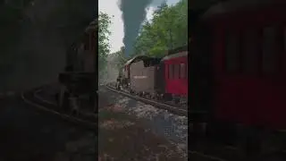 Epic River Run! Steam Locomotive Powers Vintage Passenger Service #railway #train #railroad