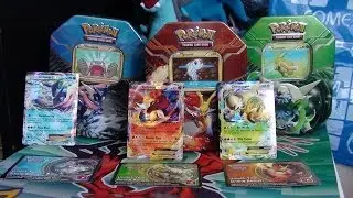 Pokemon 2014 Kalos Power Tin Opening ! Greninja Delphox & Chesnaught Ex!