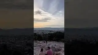 Lovely view of #Athens from a hill headed towards the Acropolis.