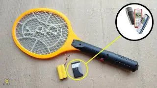 Recuperando Raquete mata pernilongo com bateria de celular - Raquete Elétrica