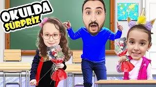 BAHAR VE BANU ALYAYA DEV SÜRPRİZ !! OKULA GİRDİK !! BAHAR VE BANU ALYAYA HEDİYE VERDİK !!