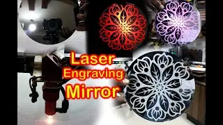 How to Engrave Mirror with CO2 Laser Machine | Mandala Design Engraving on a Mirror