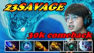 23Savage Morphling insane 30k comeback vs Medusa WIndranger | 7.33d Immortal Best Ranked Gameplay