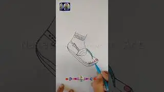 How To draw girl feet with shoes sketch #shorts