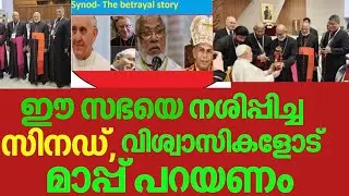 മെത്രാൻ സിനഡ് സഭയെ ദ്രോഹിച്ച ചരിത്രം 
