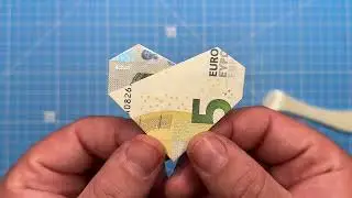 How To Fold A 5&euro; Euro Bill Into A Heart - Quick And Easy Money Origami Guide