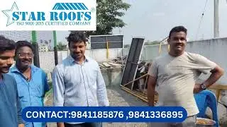 Star Roofs - Indoor Badminton 4 court at Mannivakkam  Client Treat #roofingcontractors  #badminton