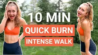 10 MIN 1600 STEPS WORKOUT | fat burning intense walking workout, all-standing & full-body HIIT