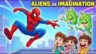 Spider Man and the Aliens | cartoon story for children