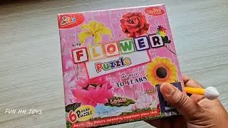 Flower puzzle for kids/unboxing puzzle game/kids video/puzzle solving video/lotus/lilly/rose puzzle