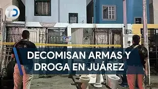Decomisan droga y armas tras cateos en Ju&aacute;rez