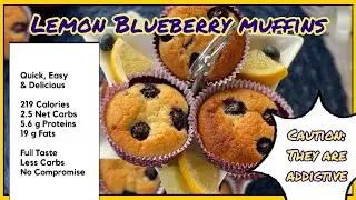 Keto Breakfast Idea : Healthy Blueberry Lemon Muffins - Keto with Sarah
