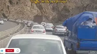 Driving in heavy traffic in Tehran