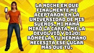 LA NOCHE EN QUE FINALMENTE ME ACEPTARON EN LA UNIVERSIDAD DE MIS SUEÑOS, MI MAMÁ MIRÓ LA CARTA...