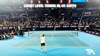 AO26: Alcaraz Vs Fritz: Court Level Striking 4K 60FPS