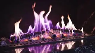Relaxing Fireplace Sounds and Pink Flames | Fall Asleep with Calming ASMR Sounds &ndash; Watch in 4K