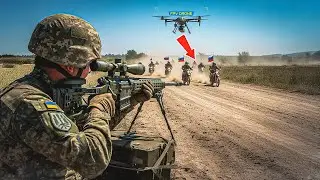Украинский Снайпер Застал Русские Войска на Мотоцикле &mdash; Вот Что Произошло&hellip;