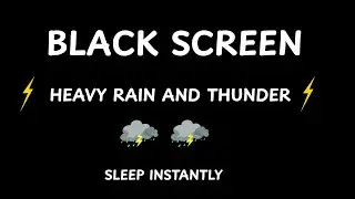 🌩️ Loud Thunder & Heavy Rain 🌙 Sleep, Relax, Focus