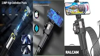 Articulating Borescope with 8 Adjustable LED Light, Ralcam 8.5mm/0.33inch Borescope&nbsp;...