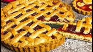Паста Флора &mdash; греческий пирог с джемом | Греческая сладкая выпечка / Как приготовить пасту Флора