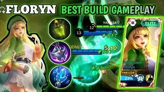 FLORYN BEST BUILD 100% HEAL 🌸👏 FLORYN PAW POWER GAMEPLAY 😺🎀🌻~MLBB