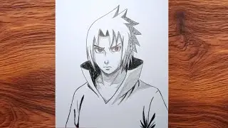 How to Draw Sasuke Uchiha with Sharingan Eyes | Easy Anime Pencil Drawing