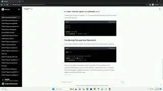 comparison operators in python with example