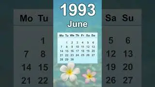 June 1993 Calendar