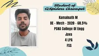 Successfully placed as a Technical Associate | Student Review & Experience at QSpiders Chrompet