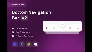 FlutterFlow Bottom Navigation Bar 📱 Modern Floating Tab Bar ✅ #flutterflow #navbar #navigationbar