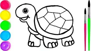 Нарисуйте картинку черепахи для детей Draw a picture of a turtle for kids