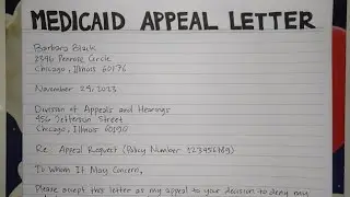How To Write A Medicaid Appeal Letter Step by Step Guide | Writing Practices