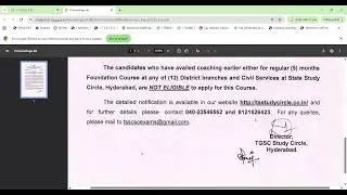 TG BC STUDY CIRCLE FREE COACHING- 2025| APPLICATION PROCESS| NOTIFICATION DETAILS| GROUPS JOBS