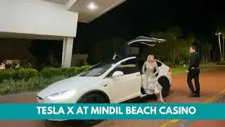 Tesla Model X at Mindil Beach Casino.