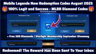 Mobile Legends New Redemption Codes August 30, 2025 - MLBB Diamond redeem Code + Free Starlight Card