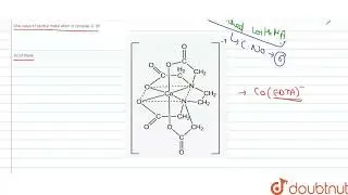 Which of the following compound statement is correct for [Co(EDTA)]^(-) complex compound? | CLAS...