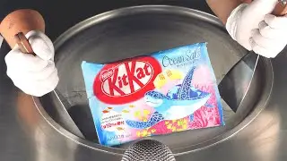 ASMR - KitKat Ocean Salt Ice Cream Rolls | how to make Kit Kat Chocolate to rolled fried Ice Cream