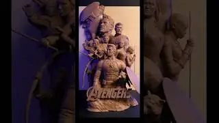 'Avengers: Endgame' Poster Sculpture #avengers #sculpture #art