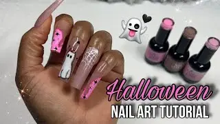 CUTE HALLOWEEN GELX Nail Art Tutorial | using vegan Gel Polish from @nailreservela8605
