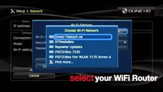 DuneHD WiFi Setup